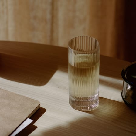 Longdrink Glas Ripple glas transparent / 2er-Set – Ø 7 x H 16 cm (48 cl) - Ferm Living