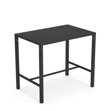 Tavolo alto Nova metallo / 120 x 80 cm x H 105 cm - Acciaio - Emu