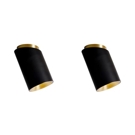 Pack promo  métal noir / Set 2 plafonniers Tobo C 85 - Ø 8,5 x H 14,6 cm - DCW éditions