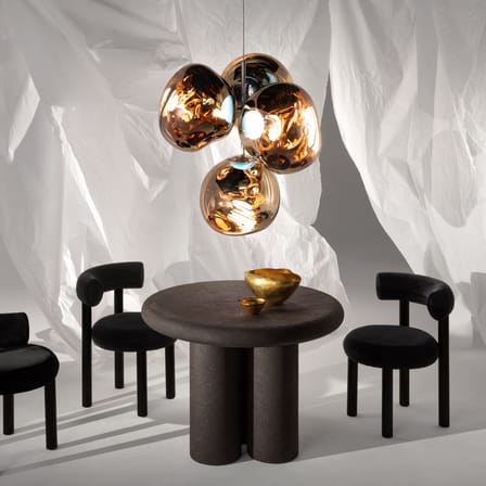 Melt Chandelier Pendant plastic material orange / Small - LED / Ø 98 x H 103 cm - Tom Dixon