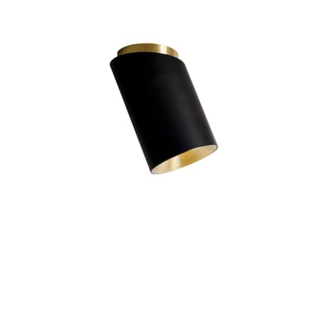 Plafonnier Tobo C 85 Diagonale métal noir / Forme oblique - Ø 8,5 x H 14,6 cm - DCW éditions