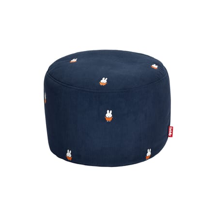 Pouf bambini Point Cord x Miffy  tessuto blu / Velluto riciclato - Ø 50 cm - Fatboy