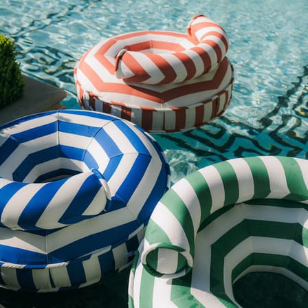 Pouf d'extérieur flottant Canvas tissu bleu - BUSINESS & PLEASURE