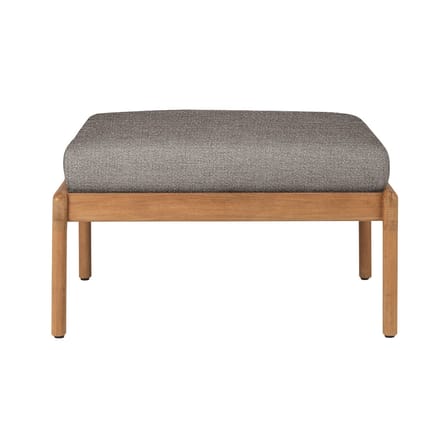 Pouf per esterno Jack Outdoor tessuto legno grigio / Teak & tessuto - 71 x 54 cm - Ethnicraft