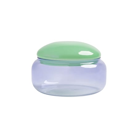 Schachtel Puffy glas bunt / Ø 18 x H 12,5 cm - & klevering