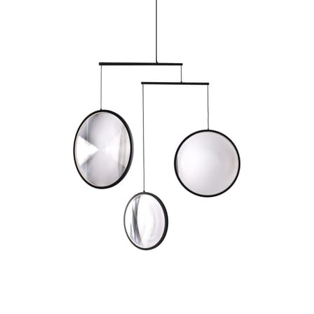 Suspension Focus X3 noir / LED - L 99 x H 103 cm - DCW éditions