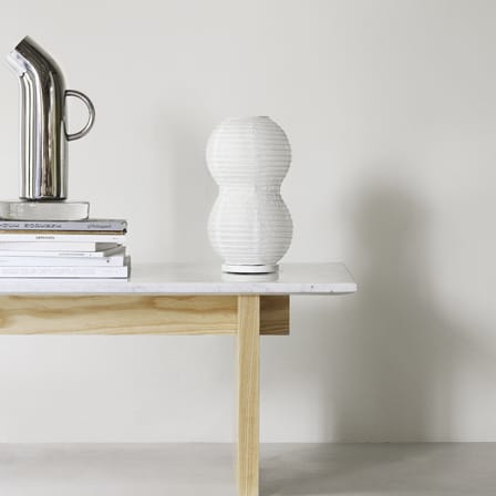Puff Twist Table lamp paper white / Rice paper - Ø 16 x H 28.5 cm - Normann Copenhagen