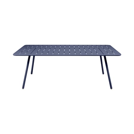 Table rectangulaire Luxembourg métal bleu / 207 x 100 cm - 8 à 10 personnes - Fermob