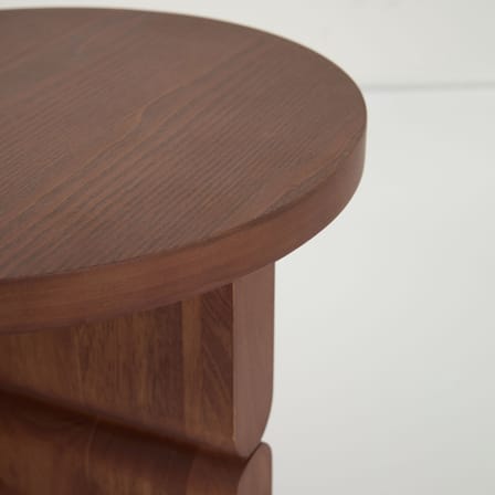 Table d'appoint Coloured Wood Noon bois marron / Ø 38 x H 42,5 cm - NOBODINOZ