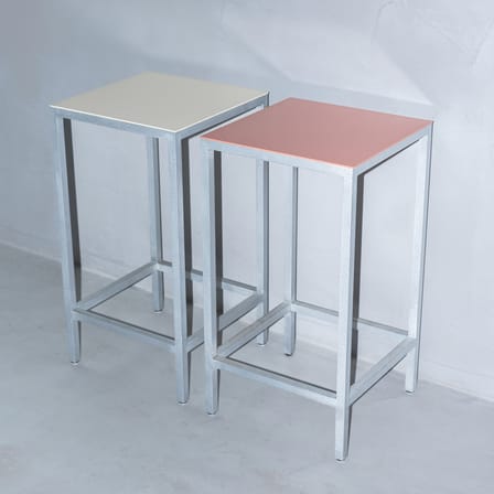 Tabouret haut Alu Stool métal rose / Medium - H 65 cm - valerie objects