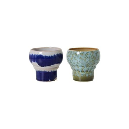 Tazza 70s ceramics ceramica multicolore / Set di 2 - 24 cl - HK LIVING