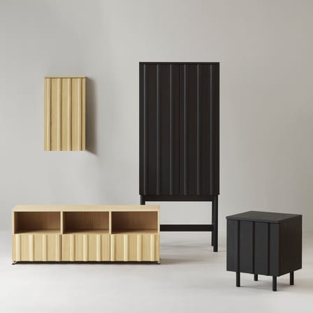 Vaisselier Rib bois noir / L 70 x H 166.5 cm - Normann Copenhagen