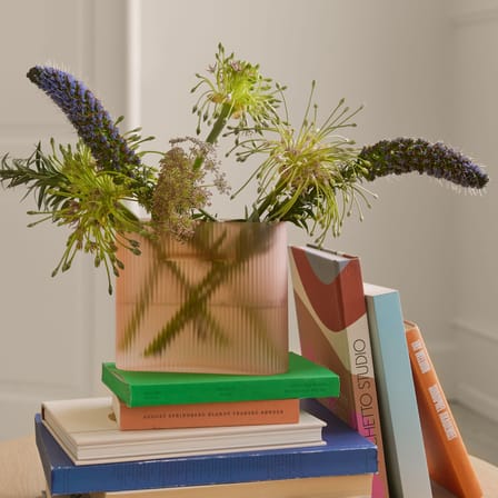 Vase Ridge verre orange / L 20 x H 16,5 cm - Muuto