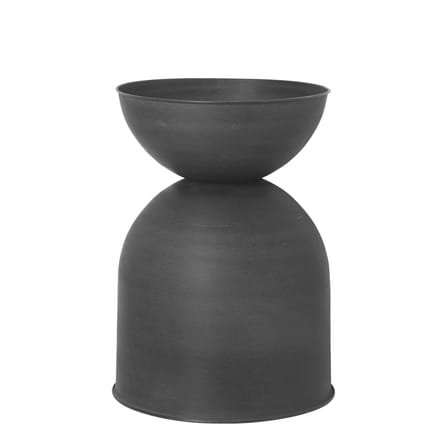 Vaso per fiori Hourglass Medium metallo nero / Metallo - Ø 41 x H 59 cm - Ferm Living