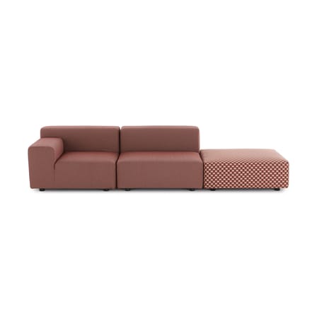 Canapé de jardin modulable Plastics OUTDOOR x Liberty tissu rouge / L 264 cm - Kartell