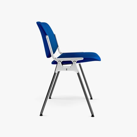 Chaise rembourrée DSC 106 tissu bleu / Giancarlo Piretti, 1965 - ANONIMA CASTELLI