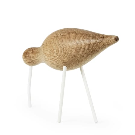 Décoration Oiseau Shorebird L chêne naturel  & blanc / L 22 x H 14 cm - Normann Copenhagen