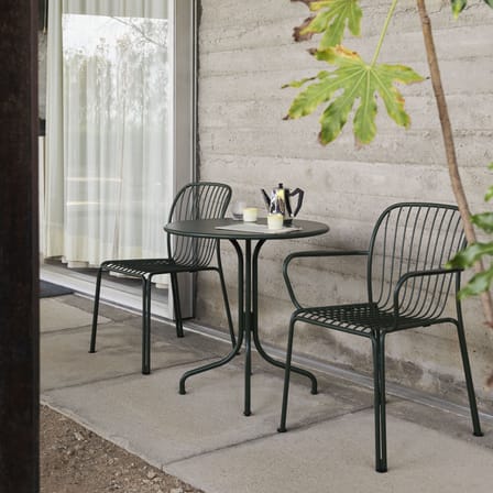 Fauteuil de repas Thorvald SC95 métal vert - &tradition
