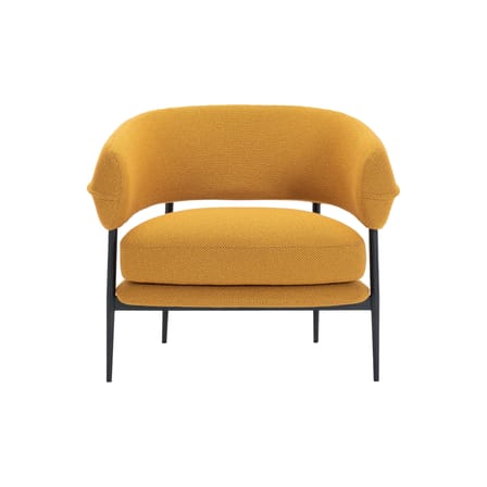 Fauteuil rembourré Nena Lounge tissu jaune - Zanotta