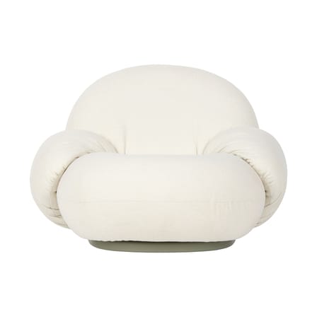 Fauteuil pivotant Pacha OUTDOOR tissu blanc beige / Avec accoudoirs - Pierre Paulin, 1975 - Gubi