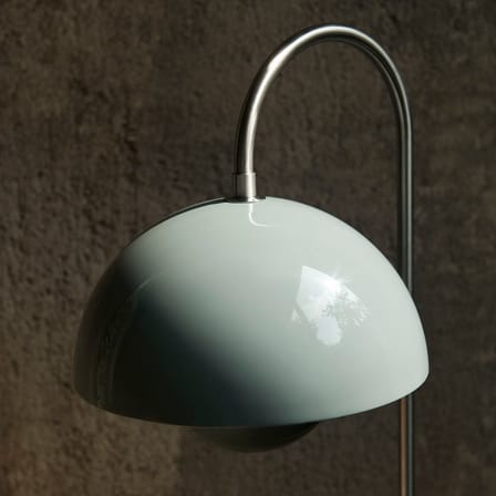 Lampadaire Flowerpot VP12 métal bleu pierre / Verner Panton, 1969 - &tradition