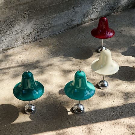 Lampe sans fil rechargeable Pantop Portable LED plastique vert / Verner Panton (1980) - Verpan