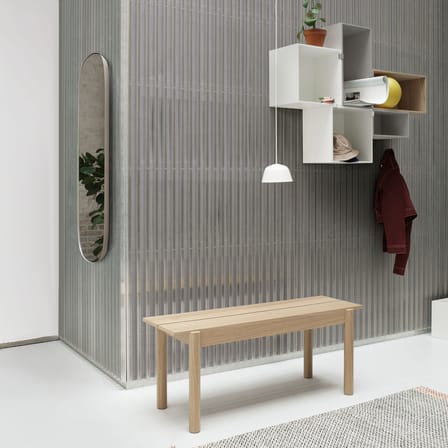 Miroir mural Framed XL métal beige / 150 x 50 cm - Muuto