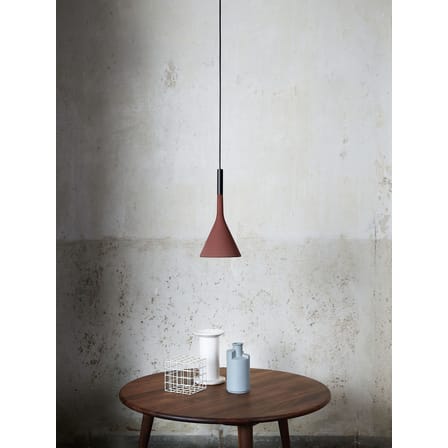 Aplomb Pendant stone red Cement / Ø 17 cm x H 36 cm - Foscarini