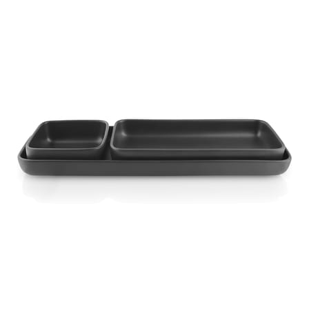 Plat de service Nordic kitchen céramique noir / Grès - 12 x 24 cm - Eva Trio