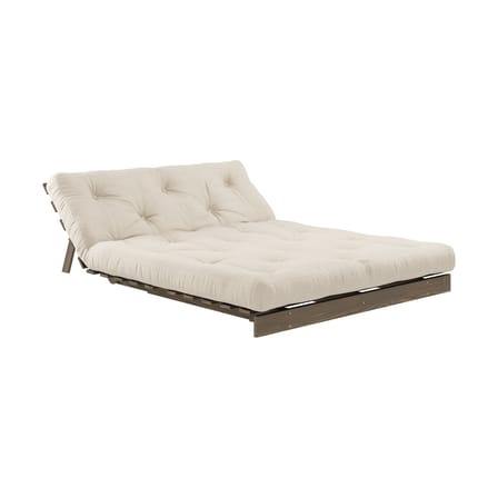 Schlafcouch Roots holz beige / B 140 cm - 3 Positionen / Struktur Braun - KARUP