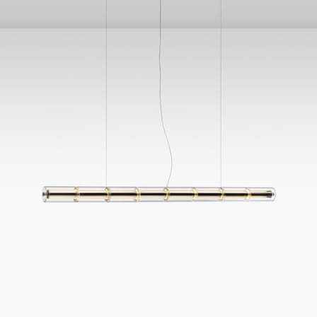 Suspension Luce Cilindrica S1 verre transparent / L 167 cm - Flos