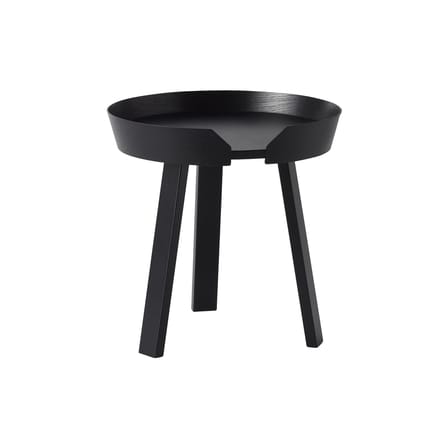 Table basse Around Small bois noir / Ø 45 x H 46 cm - Muuto