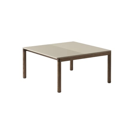 Table basse Couple céramique beige / 84.4 x 80 x H 40 cm - Plateau grès réversible - Muuto