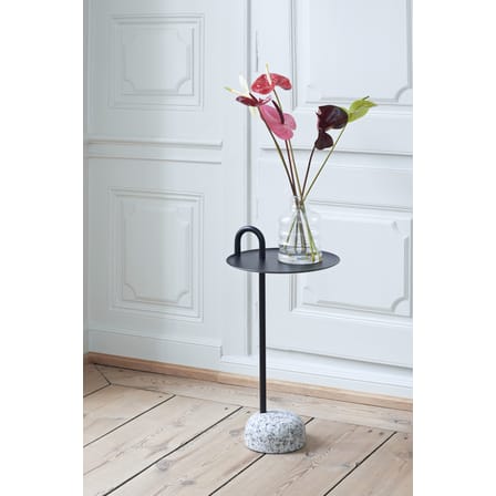 Table d'appoint Bowler métal pierre noir / granit - Hay