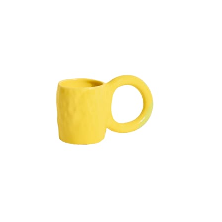 Tasse à café Donut Medium céramique jaune / Ø 8 x H 9 cm - Petite Friture