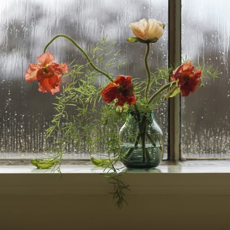 Vase Silent verre vert / Ø 11 x H 13,4 cm - Muuto