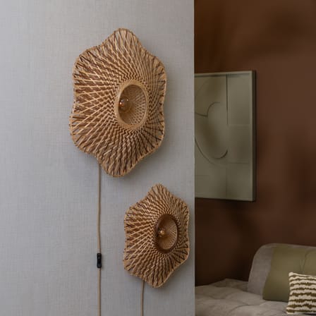 Applique avec prise Madura / Ø 44 cm - Bambou - GOOD&MOJO