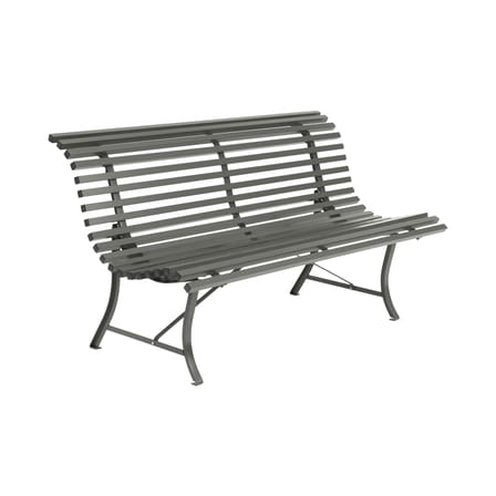 Banc avec dossier Louisiane métal vert gris / L 150 cm - Métal - Fermob