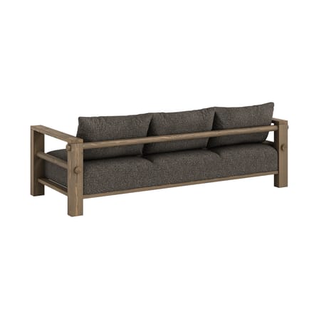 Divano convertibile Bare tessuto legno marrone / Letto 1 persona - L 225 cm - KARUP