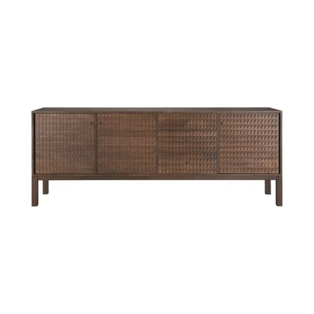 Buffet Sono bois marron / L 228 x H 87 cm - Sculpté main - Ethnicraft