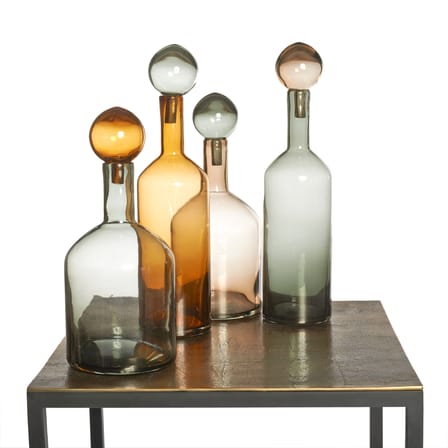 Bubbles & Bottles Carafe glass yellow grey beige / Glass - Set of 4 - Pols Potten