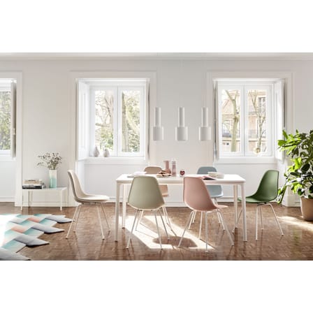 Chaise DSX - Eames Plastic Side Chair plastique blanc / (1950) - Pieds blancs - Vitra