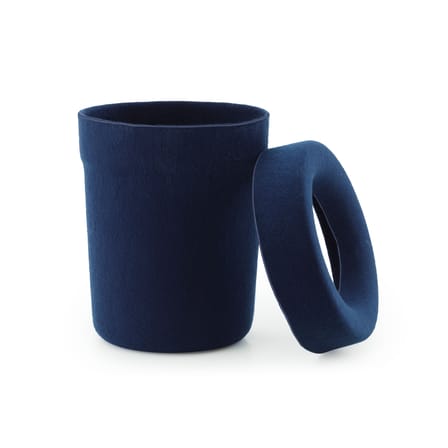 Corbeille à papier Hide tissu bleu / Feutre recyclé - Normann Copenhagen