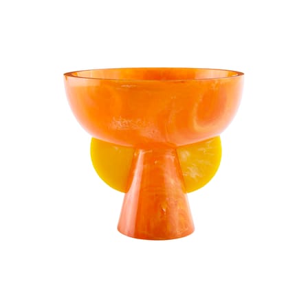 Coupe Mustique Pedestal orange / Ø 23 x H 21,5 cm - Acrylique - Jonathan Adler