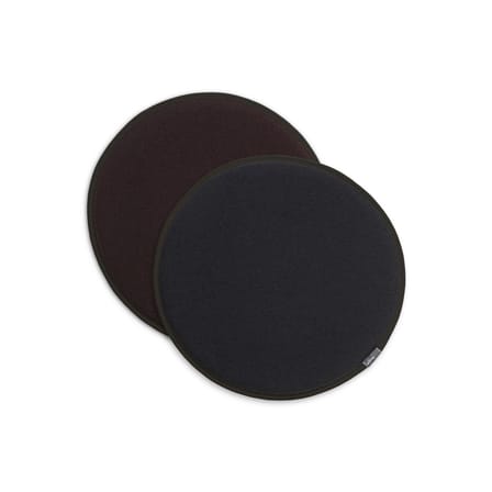 Coussin d'assise Seat Dots tissu marron noir / Ø 38 cm - Réversible - Vitra
