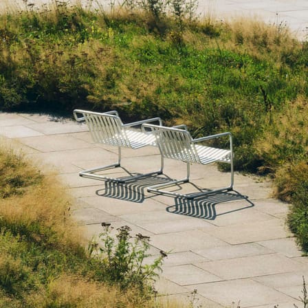 Fauteuil bas Palissade Cantilever Lounge métal - Hay