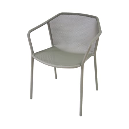 Fauteuil bridge Darwin métal gris / Empilable - Emu