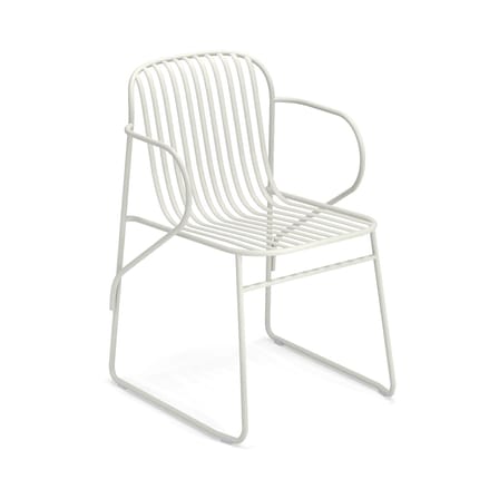 Fauteuil empilable Riviera métal blanc - Emu
