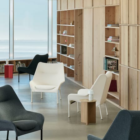 Fauteuil lounge O2 tissu blanc - Hay
