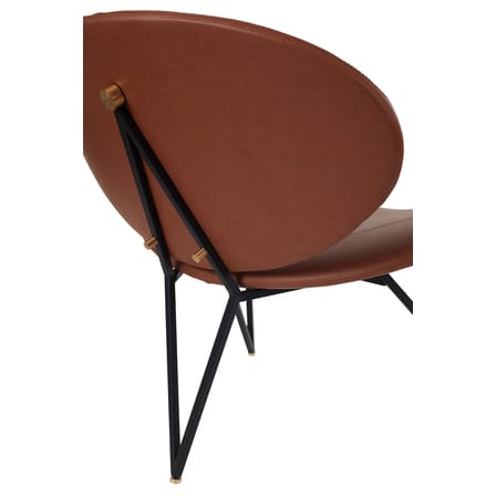 Fauteuil rembourré Semper cuir marron beige - AYTM